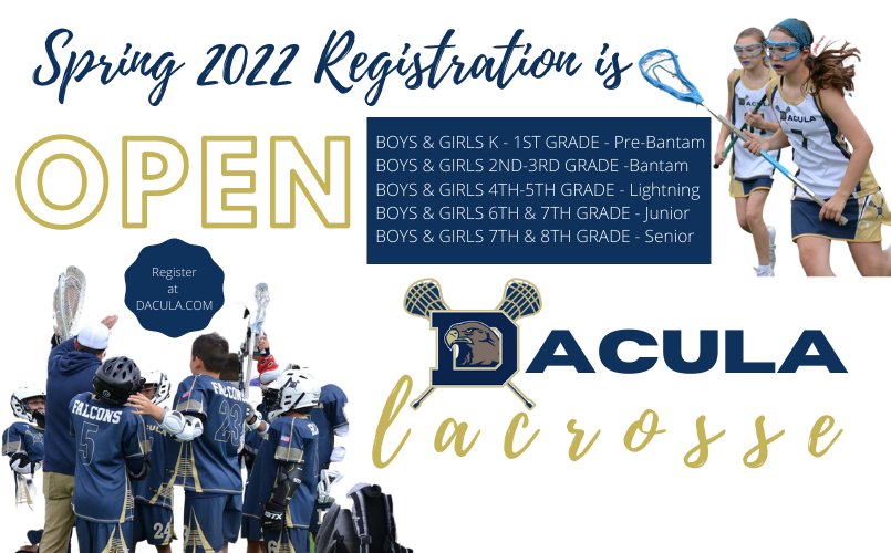 Spring 2022 Lacrosse Registration is OPEN!
