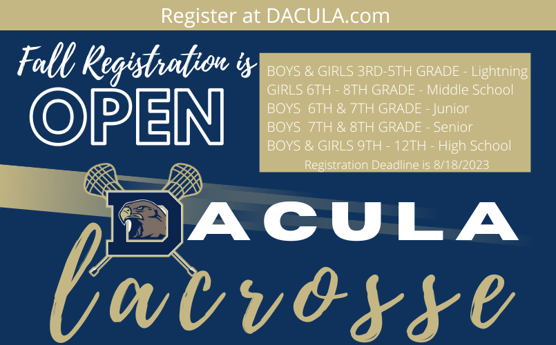 2023 FALL LACROSSE REGISTRATION