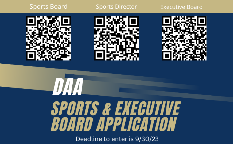 DAA Sports and Executive Board Applications